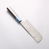 Yoshimi Kato SG2 Black Damascus Nakiri 165mm Ebony (ferrule: Blue Marble Resin) Handle - Seisuke Knife - Slide 2