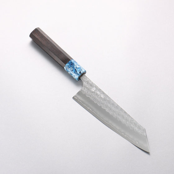 Yoshimi Kato Minamo SG2 Hammered Bunka 170mm Ebony (ferrule: Blue Marble Resin) Handle - Seisuke Knife