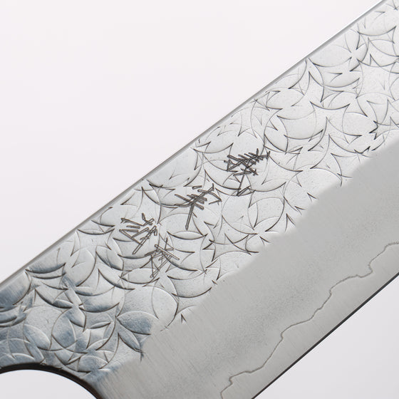 Yoshimi Kato Minamo SG2 Hammered Small Bunka 130mm Ebony Wood(With White Ring) Handle - Seisuke Knife
