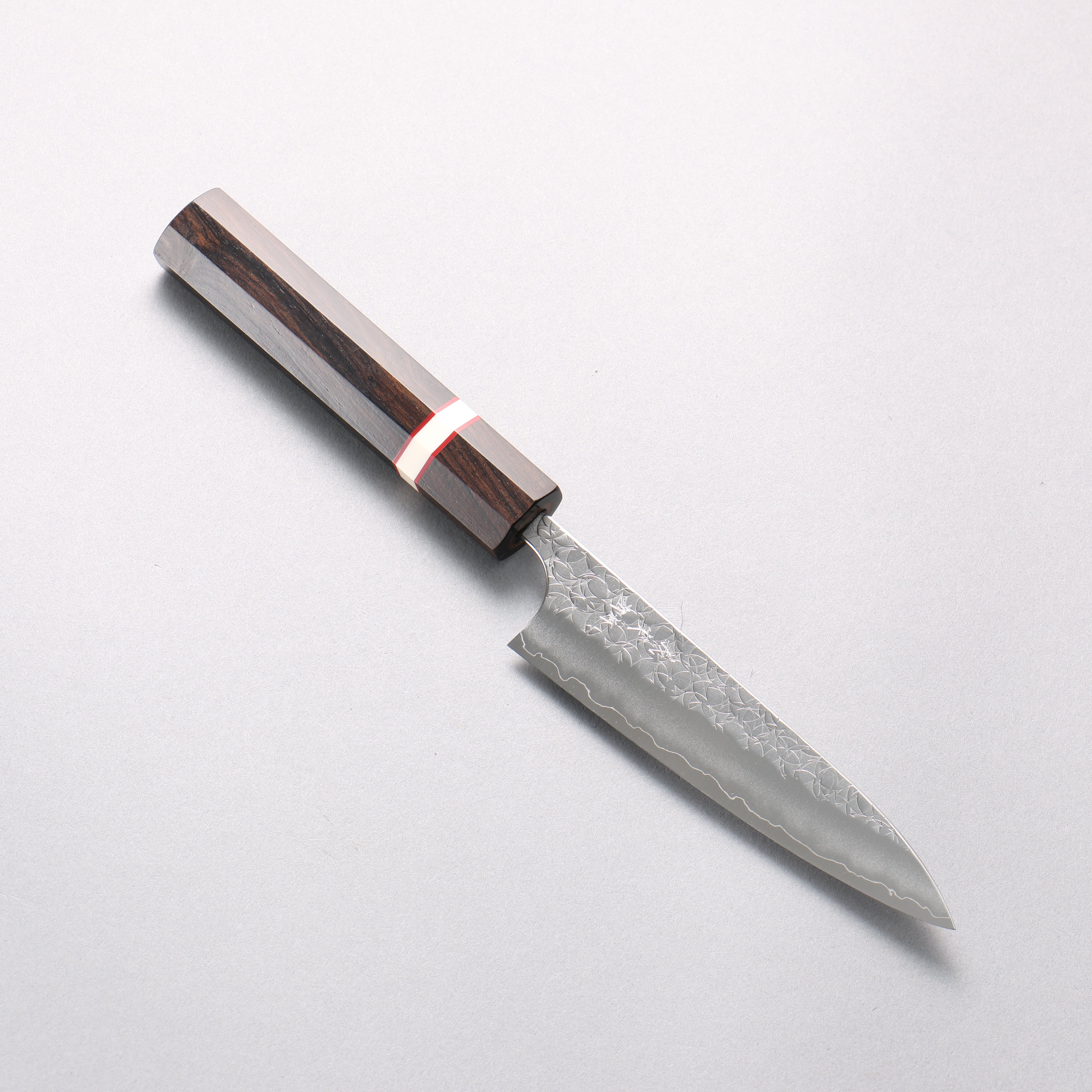 Yoshimi Kato Minamo SG2 Hammered Petty-Utility 120mm Ebony Wood(With White Ring) Handle - Seisuke Knife