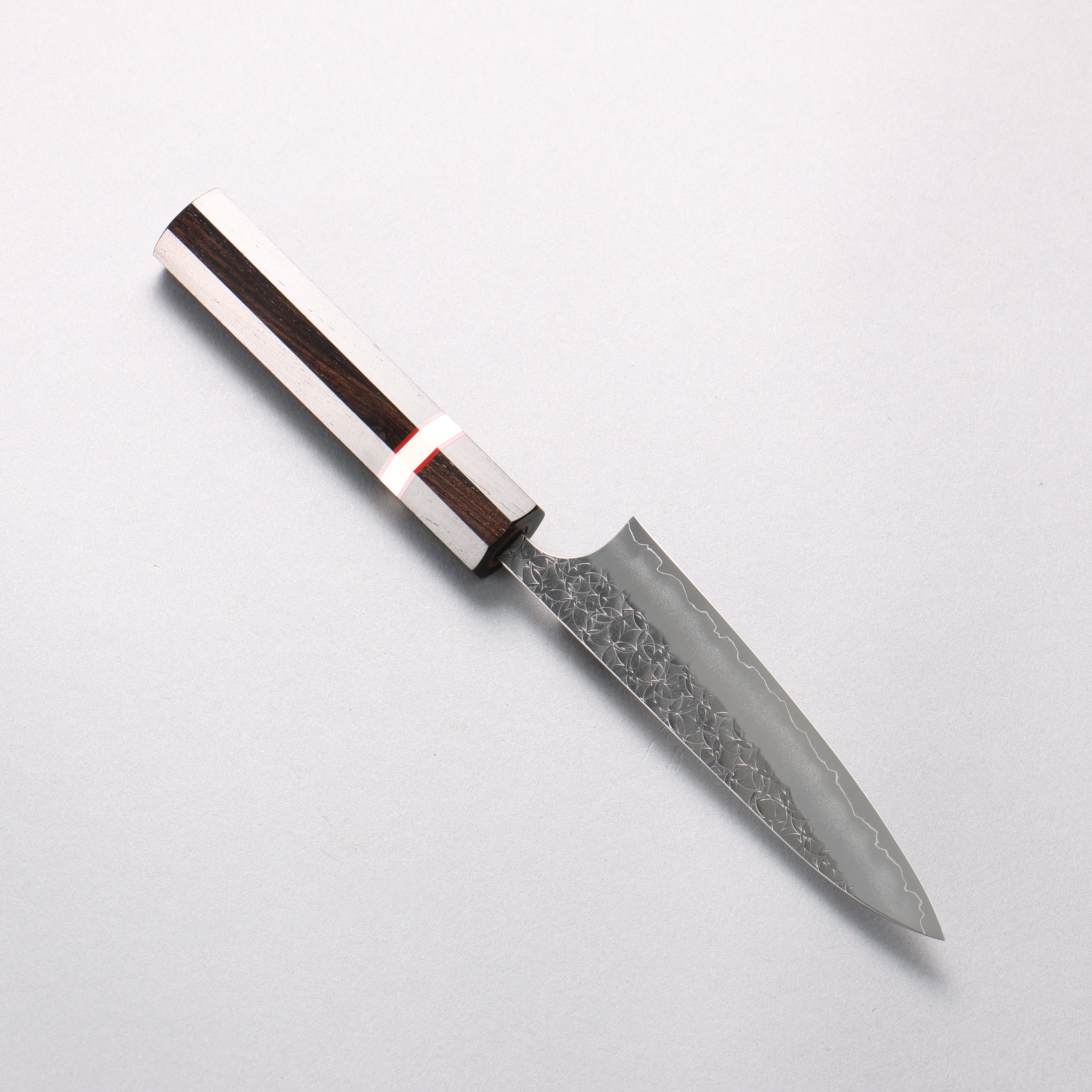 Yoshimi Kato Minamo SG2 Hammered Petty-Utility 120mm Ebony Wood(With White Ring) Handle - Seisuke Knife