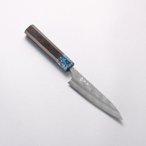 Yoshimi Kato Hyo SG2 Hammered Petty-Utility 120mm Ebony (ferrule: Blue Marble Resin) Handle - Seisuke Knife