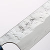 Yoshimi Kato Hyo SG2 Hammered Small Bunka 130mm Ebony (ferrule: Blue Marble Resin) Handle - Seisuke Knife - Slide 3