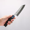 Yoshimi Kato Hyo SG2 Hammered Small Bunka 130mm Ebony (ferrule: Blue Marble Resin) Handle - Seisuke Knife - Slide 4