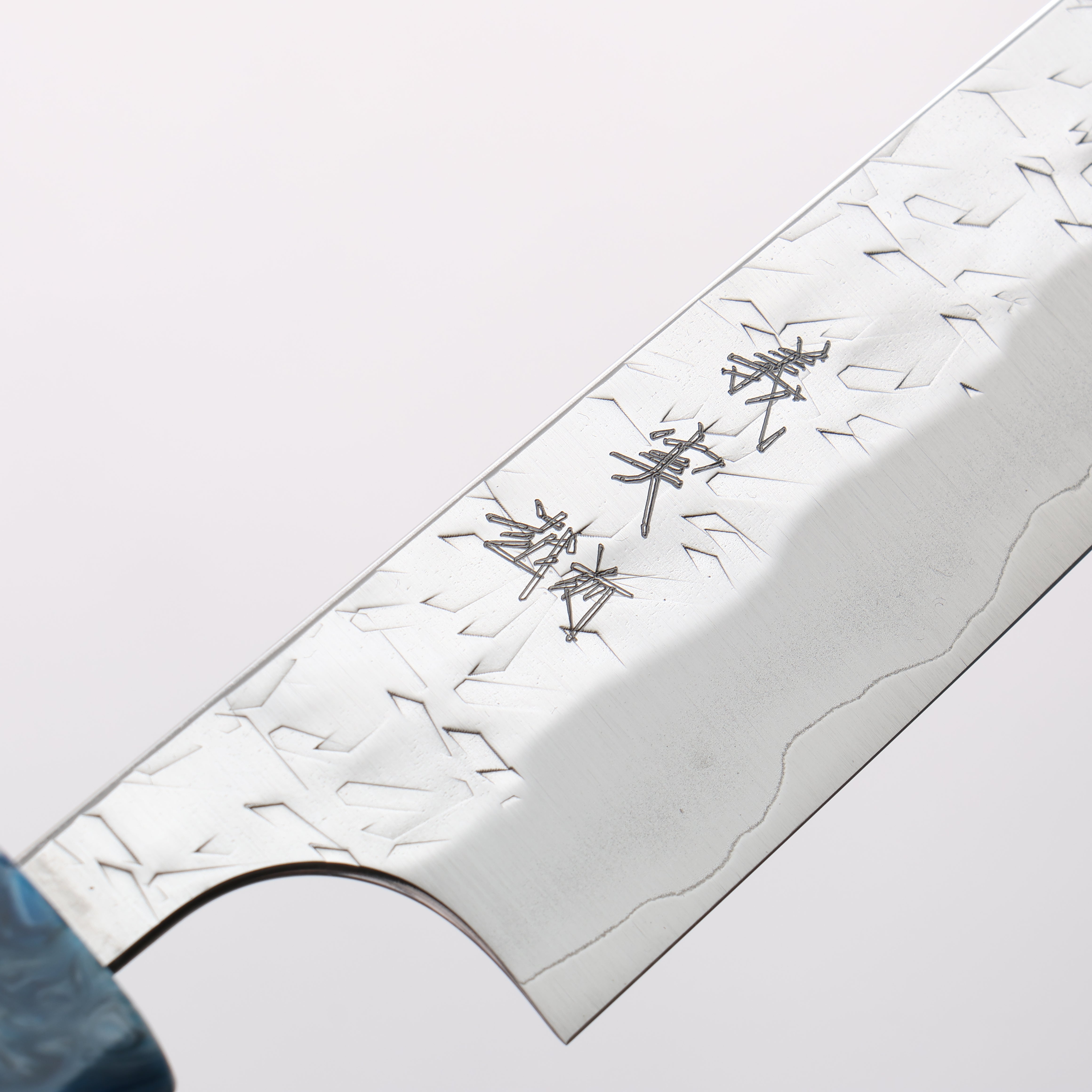 Yoshimi Kato Hyo SG2 Hammered Petty-Utility 150mm Ebony (ferrule: Blue Marble Resin) Handle - Seisuke Knife