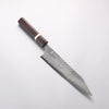 Yoshimi Kato Blue Super Nashiji Hammered (V) Kiritsuke Gyuto 210mm Ebony Wood(With White Ring) Handle - Seisuke Knife - Slide 1