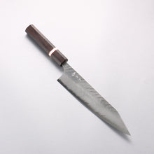 Yoshimi Kato Blue Super Nashiji Hammered (V) Kiritsuke Gyuto 210mm Ebony Wood(With White Ring) Handle - Seisuke Knife