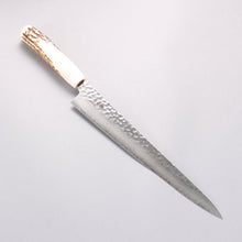  Sakai Takayuki VG10 33 Layer Damascus Sujihiki 240mm Cow Bone Handle with Sheath - Seisuke Knife