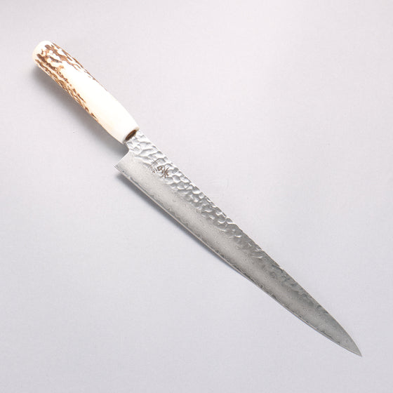 Sakai Takayuki VG10 33 Layer Damascus Sujihiki 240mm Cow Bone Handle with Sheath - Seisuke Knife