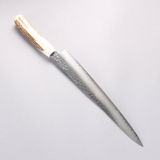 Sakai Takayuki VG10 33 Layer Damascus Sujihiki 240mm Cow Bone Handle with Sheath - Seisuke Knife
