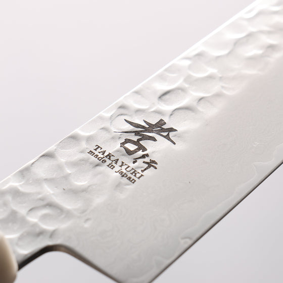 Sakai Takayuki VG10 33 Layer Damascus Sujihiki 240mm Cow Bone Handle with Sheath - Seisuke Knife
