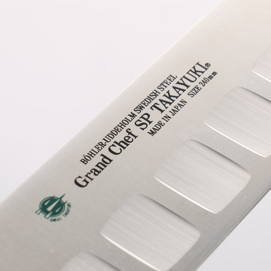 Sakai Takayuki Grand Chef SP Uddeholm Swedish stain-resistant steel Gyuto Salmon 240mm SP Type III (Pearl) Handle - Seisuke Knife