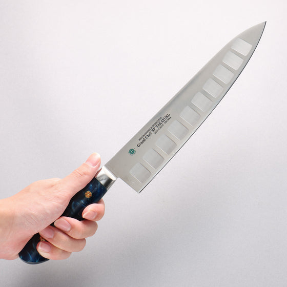 Sakai Takayuki Grand Chef SP Uddeholm Swedish stain-resistant steel Gyuto Salmon 240mm SP Type III (Ocean) Handle - Seisuke Knife