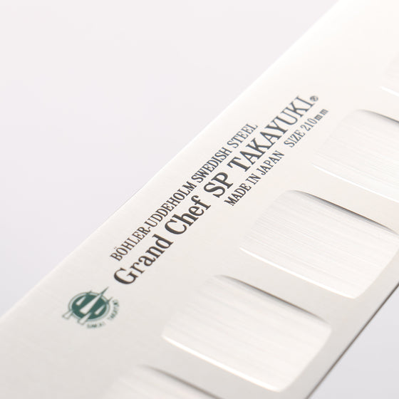 Sakai Takayuki Grand Chef SP Uddeholm Swedish stain-resistant steel Gyuto Salmon 210mm SP Type III (Ocean) Handle - Seisuke Knife