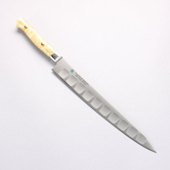 Sakai Takayuki Grand Chef SP Uddeholm Swedish stain-resistant steel Sujihiki Salmon 240mm SP Type III (Pearl) Handle - Seisuke Knife