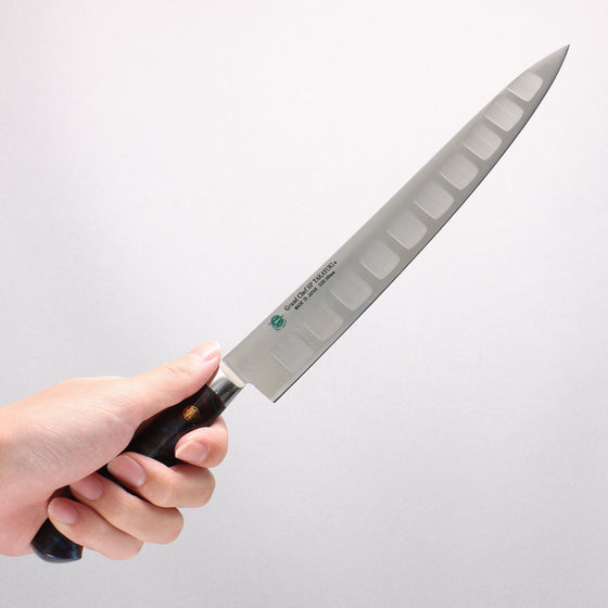 Sakai Takayuki Grand Chef SP Uddeholm Swedish stain-resistant steel Sujihiki Salmon 240mm SP Type III (Galaxy) Handle - Seisuke Knife