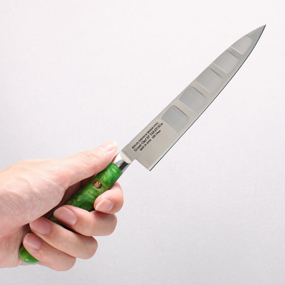 Sakai Takayuki Grand Chef SP Uddeholm Swedish stain-resistant steel Petty-Utility Salmon 150mm SP Type III (Jungle) Handle - Seisuke Knife