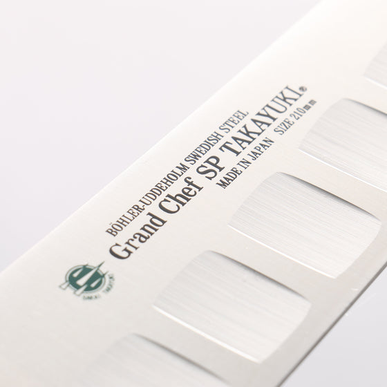 Sakai Takayuki Grand Chef SP Uddeholm Swedish stain-resistant steel Gyuto Salmon 210mm SP Type III (Pearl) Handle - Seisuke Knife