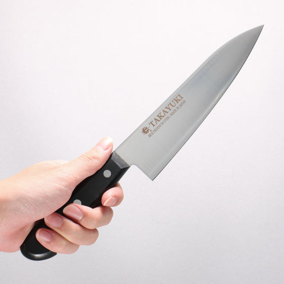 Sakai Takayuki Molybdenum Migaki Finished Gyuto 180mm Black PC(Plastic) Handle - Seisuke Knife