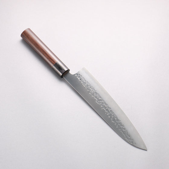 Makoto Kurosaki Coreless Hammered (Halfway) Gyuto 210mm Rosewood (Ferrule: Black Pakka Wood) Handle VG2/VG10 - Seisuke Knife