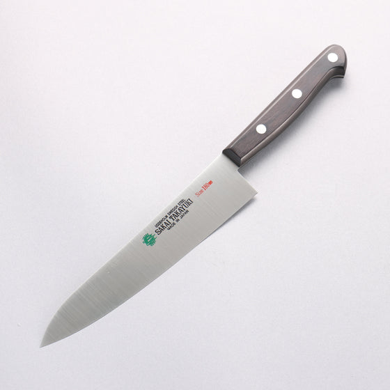 Sakai Takayuki Grand Chef Swedish Steel-stn Gyuto 180mm Black Pakka wood Handle - Seisuke Knife