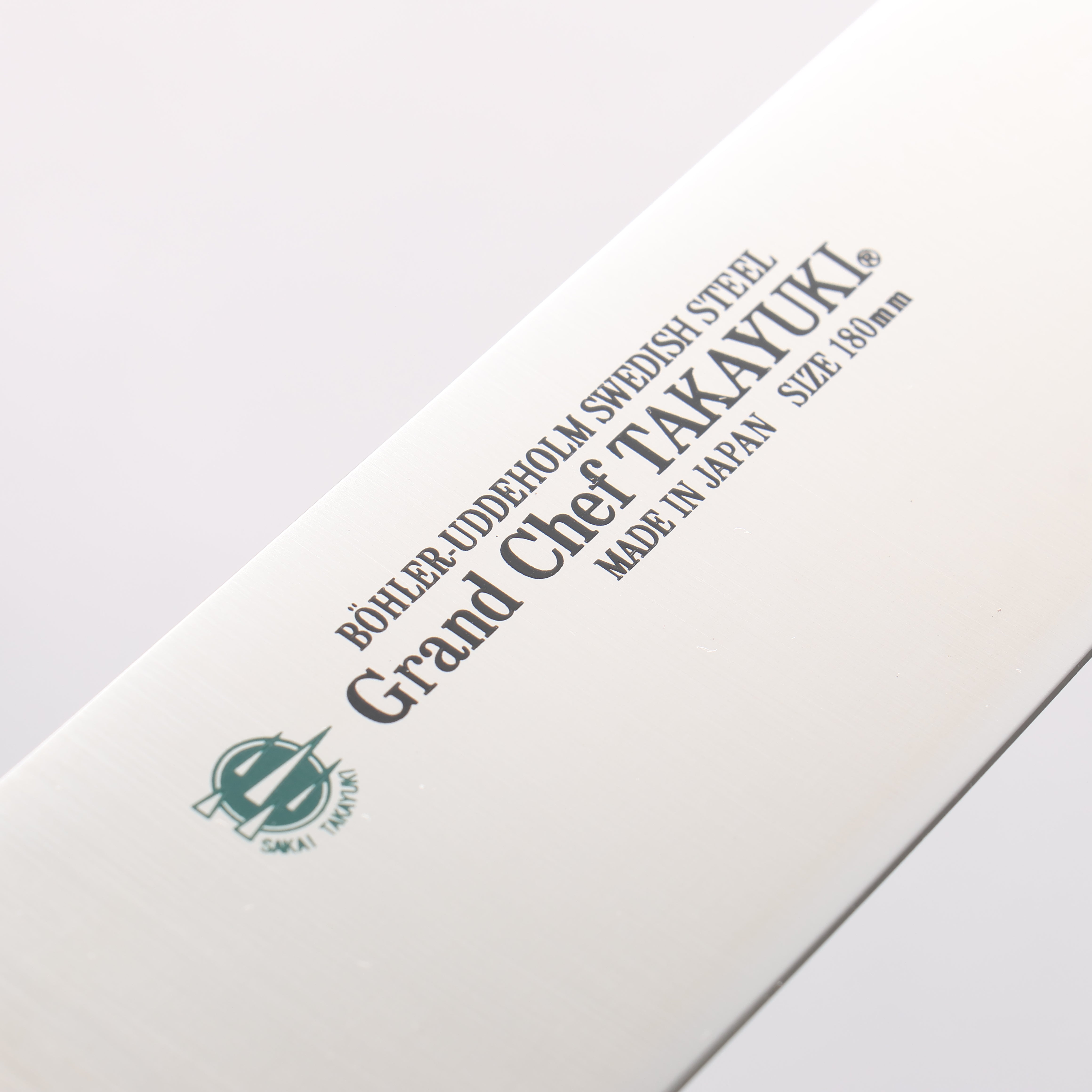 Sakai Takayuki Grand Chef Swedish Steel-stn Santoku 180mm - Seisuke Knife