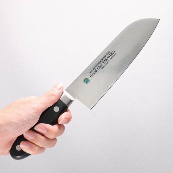 Sakai Takayuki Grand Chef Swedish Steel-stn Santoku 180mm - Seisuke Knife