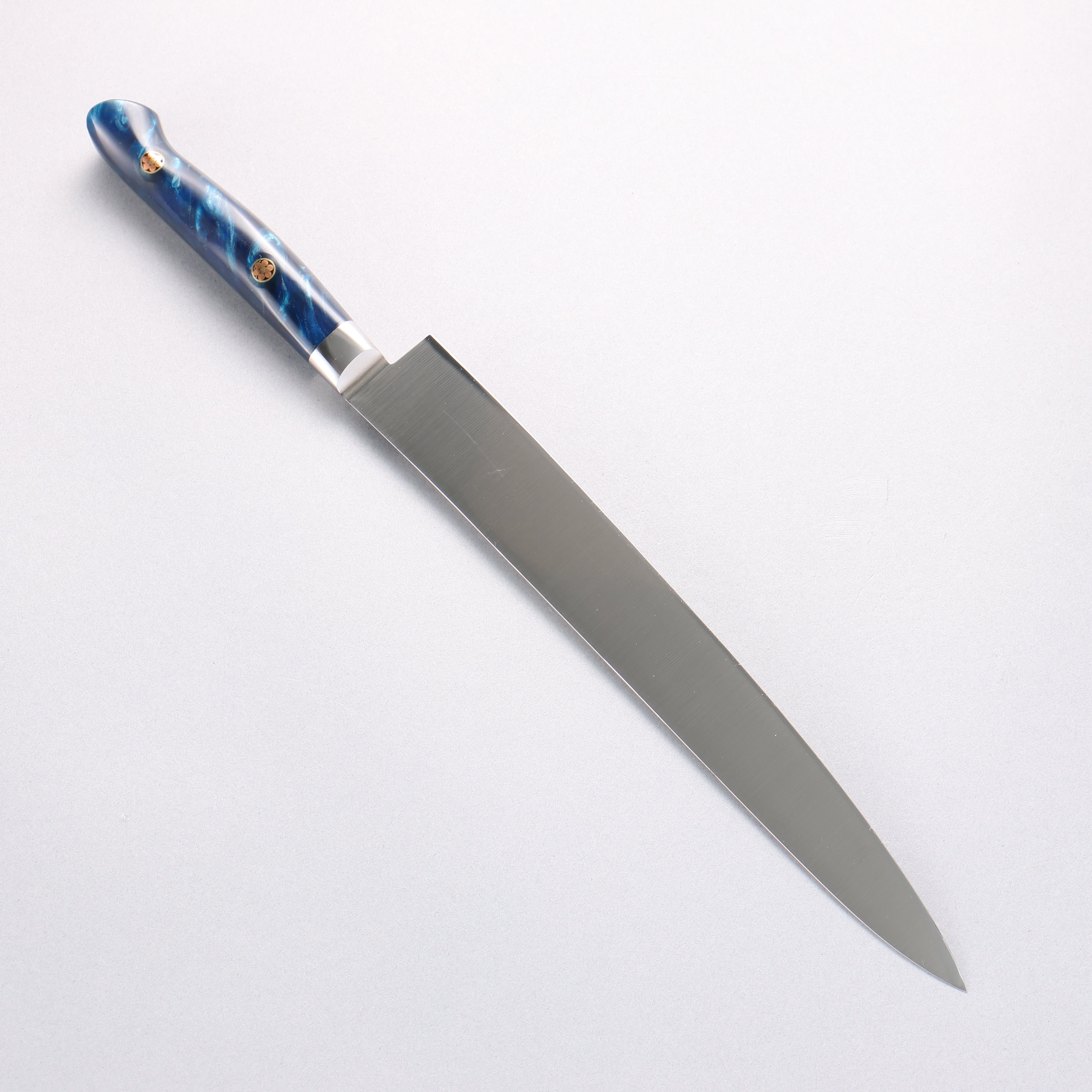 Sakai Takayuki Grand Chef SP Uddeholm Swedish stain-resistant steel Sujihiki Salmon 240mm SP Type III (Ocean) Handle - Seisuke Knife