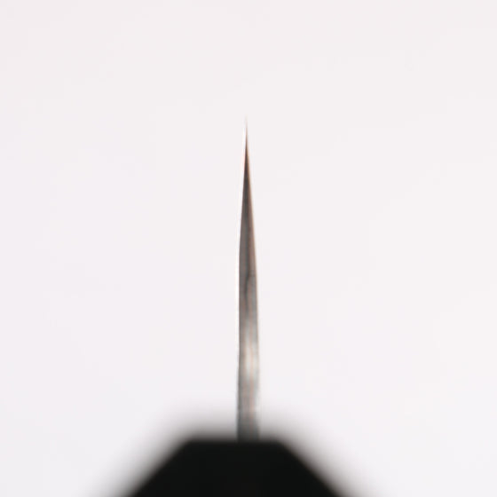 Yu Kurosaki Fujin V-Toku2 Hammered Black Finished Small Santoku 150mm Stabilized wood (With Acrylic Ring) Handle - Seisuke Knife