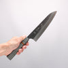 Yu Kurosaki Juhyo V-Toku2 Hammered Black Finished Gyuto 210mm Stabilized wood (With Acrylic Ring) Handle - Seisuke Knife - Slide 4