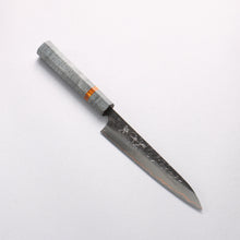  Yu Kurosaki Shizuku V-Toku2 Hammered Black Finished Petty-Utility 150mm Stabilized wood (With Acrylic Ring) Handle - Seisuke Knife