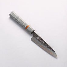  Yu Kurosaki Shizuku V-Toku2 Hammered Black Finished Petty-Utility 120mm Stabilized wood (With Acrylic Ring) Handle - Seisuke Knife