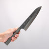 Yu Kurosaki Shizuku V-Toku2 Hammered Black Finished Gyuto 210mm Stabilized wood (With Acrylic Ring) Handle - Seisuke Knife - Slide 4