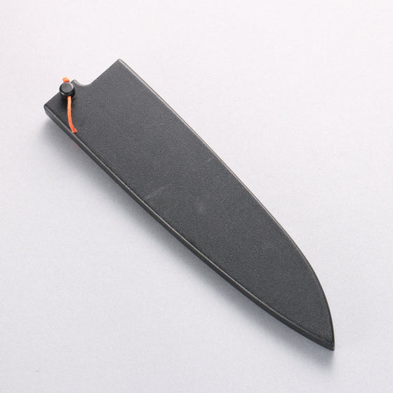 Yu Kurosaki Shizuku SG2 Hammered Damascus Kiritsuke Petty-Utility 150mm Red and Wood Pattern Acrylic Handle with Sheath - Seisuke Knife