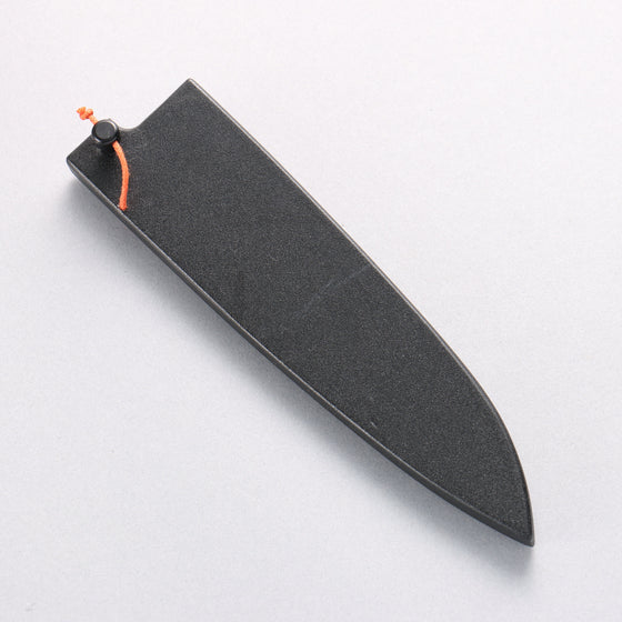 Yu Kurosaki Shizuku SG2 Hammered Damascus Kiritsuke Petty-Utility 130mm Red and Wood Pattern Acrylic Handle with Sheath - Seisuke Knife