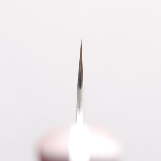 Yu Kurosaki Shizuku SG2 Hammered Damascus Bunka 170mm Red and Wood Pattern Acrylic Handle with Sheath - Seisuke Knife