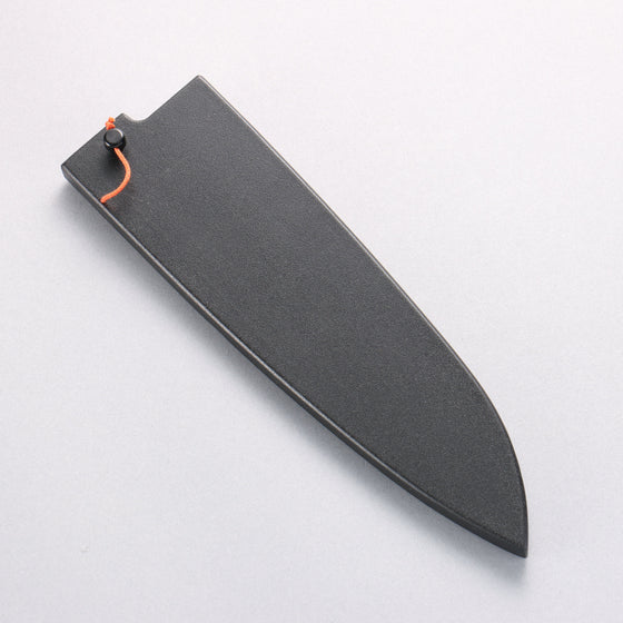 Yu Kurosaki Shizuku SG2 Hammered Damascus Bunka 170mm Red and Wood Pattern Acrylic Handle with Sheath - Seisuke Knife