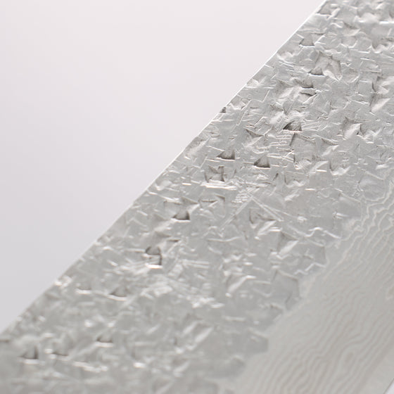 Yu Kurosaki Shizuku SG2 Hammered Damascus Kiritsuke Gyuto 210mm Red and Wood Pattern Acrylic Handle - Seisuke Knife