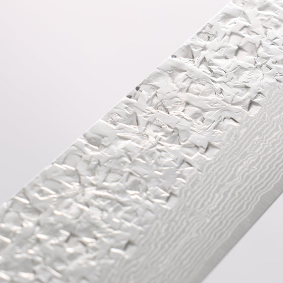 Yu Kurosaki Shizuku SG2 Hammered Damascus Kiritsuke Sujihiki 270mm Red and Wood Pattern Acrylic Handle with Sheath - Seisuke Knife