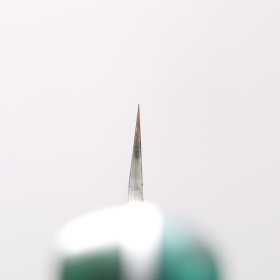 Yu Kurosaki Fujin SG2 Hammered Damascus Kiritsuke Petty-Utility 150mm Green and Wood Pattern Acrylic Handle with Sheath - Seisuke Knife