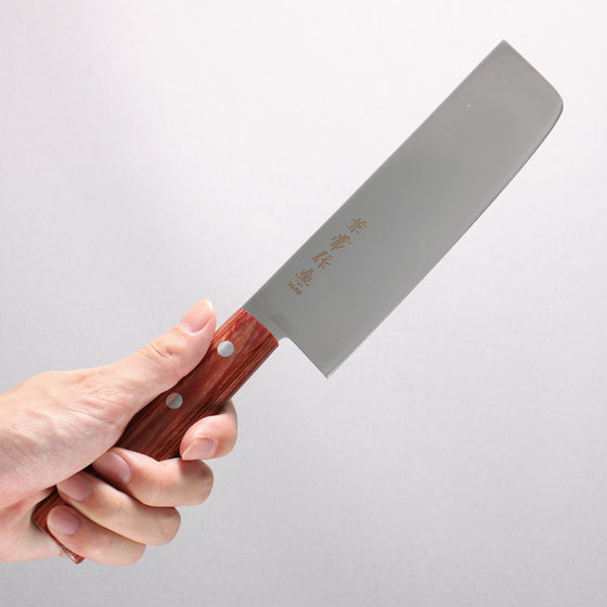 Kanetsune DSR-1K6 Usuba 165mm Red Pakka wood Handle - Seisuke Knife