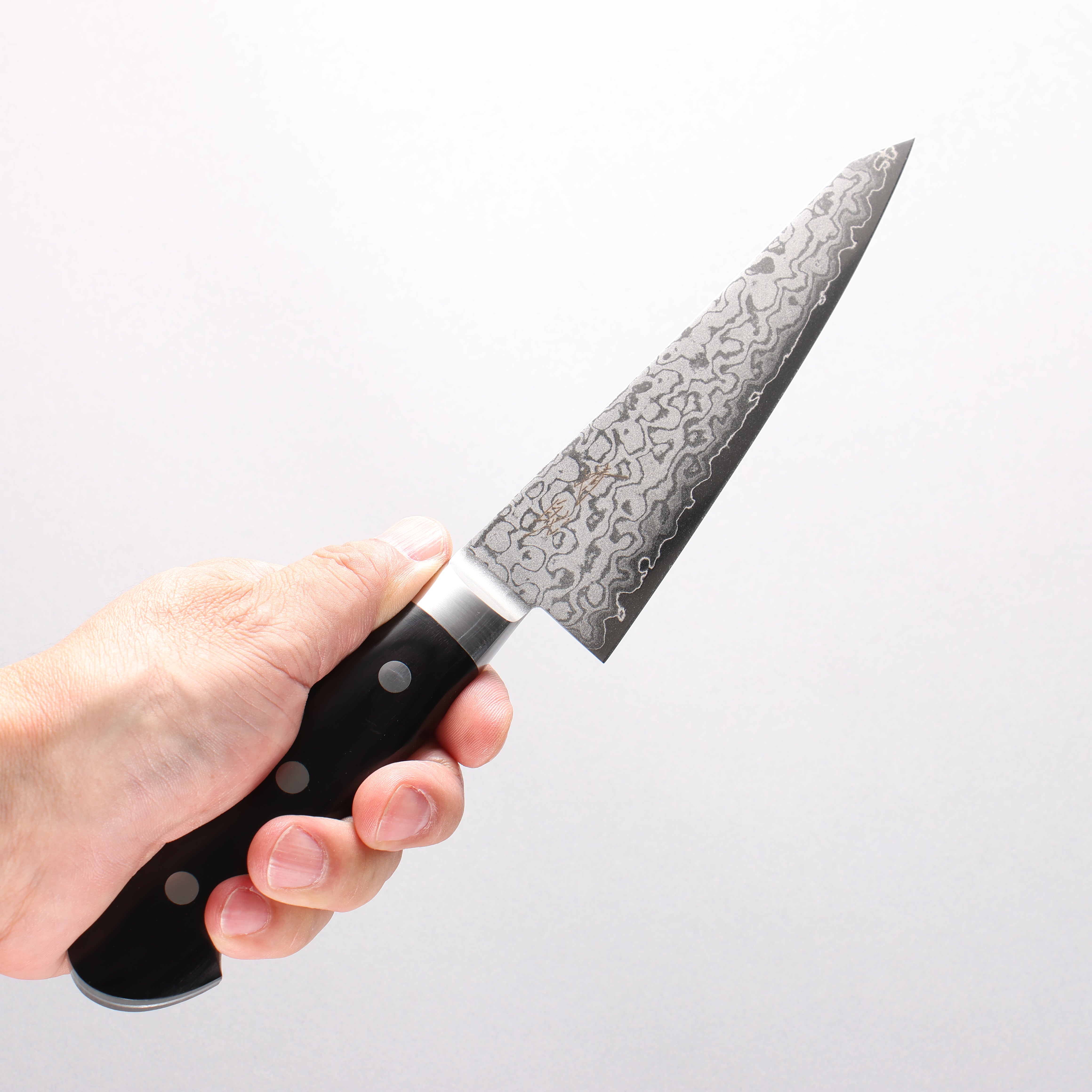 Seisuke VG10 8 Layer Damascus Migaki Honesuki Boning 150mm Black Pakkawood Handle - Seisuke Knife