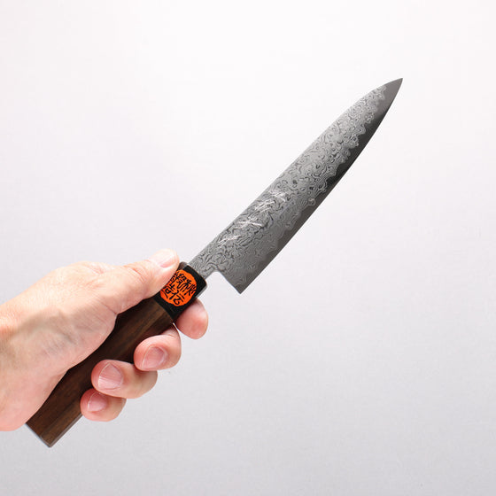 Shigeki Tanaka VG10 17 Layer Damascus Petty-Utility 150mm Walnut Handle - Seisuke Knife