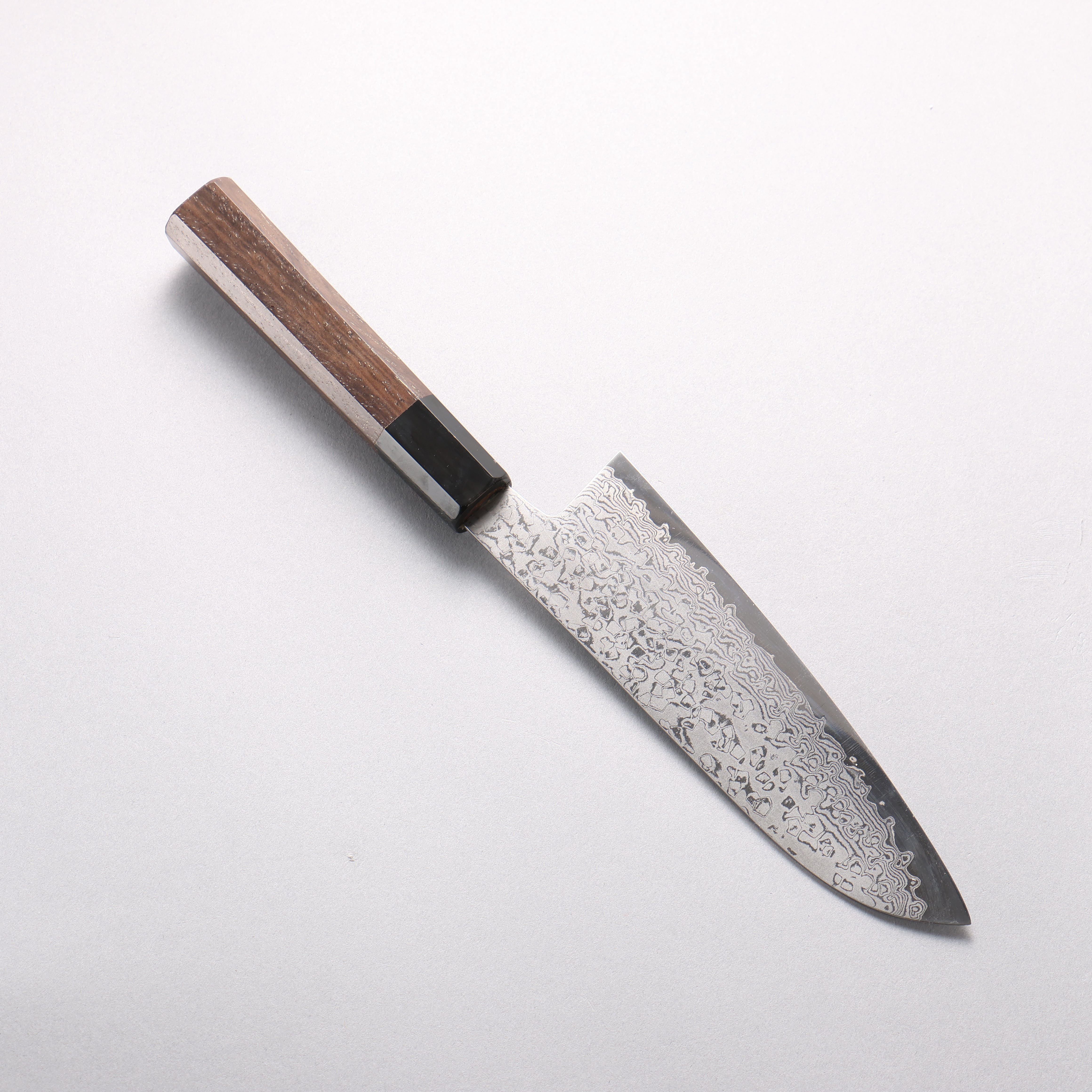 Shigeki Tanaka VG10 17 Layer Damascus Santoku 165mm Walnut Handle - Seisuke Knife
