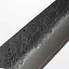 Yu Kurosaki Shizuku V-Toku2 Hammered Black Finished Small Santoku 150mm Stabilized wood (With Acrylic Ring) Handle - Seisuke Knife - Slide 3