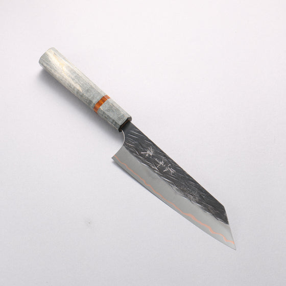 Yu Kurosaki Juhyo V-Toku2 Hammered Black Finished Bunka 170mm Stabilized wood (With Acrylic Ring) Handle - Seisuke Knife