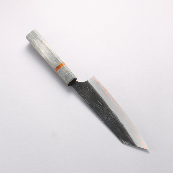 Yu Kurosaki Juhyo V-Toku2 Hammered Black Finished Bunka 170mm Stabilized wood (With Acrylic Ring) Handle - Seisuke Knife