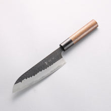  Anryu Blue Super Hammered Black Finished Small Santoku  150mm Rosewood Handle 