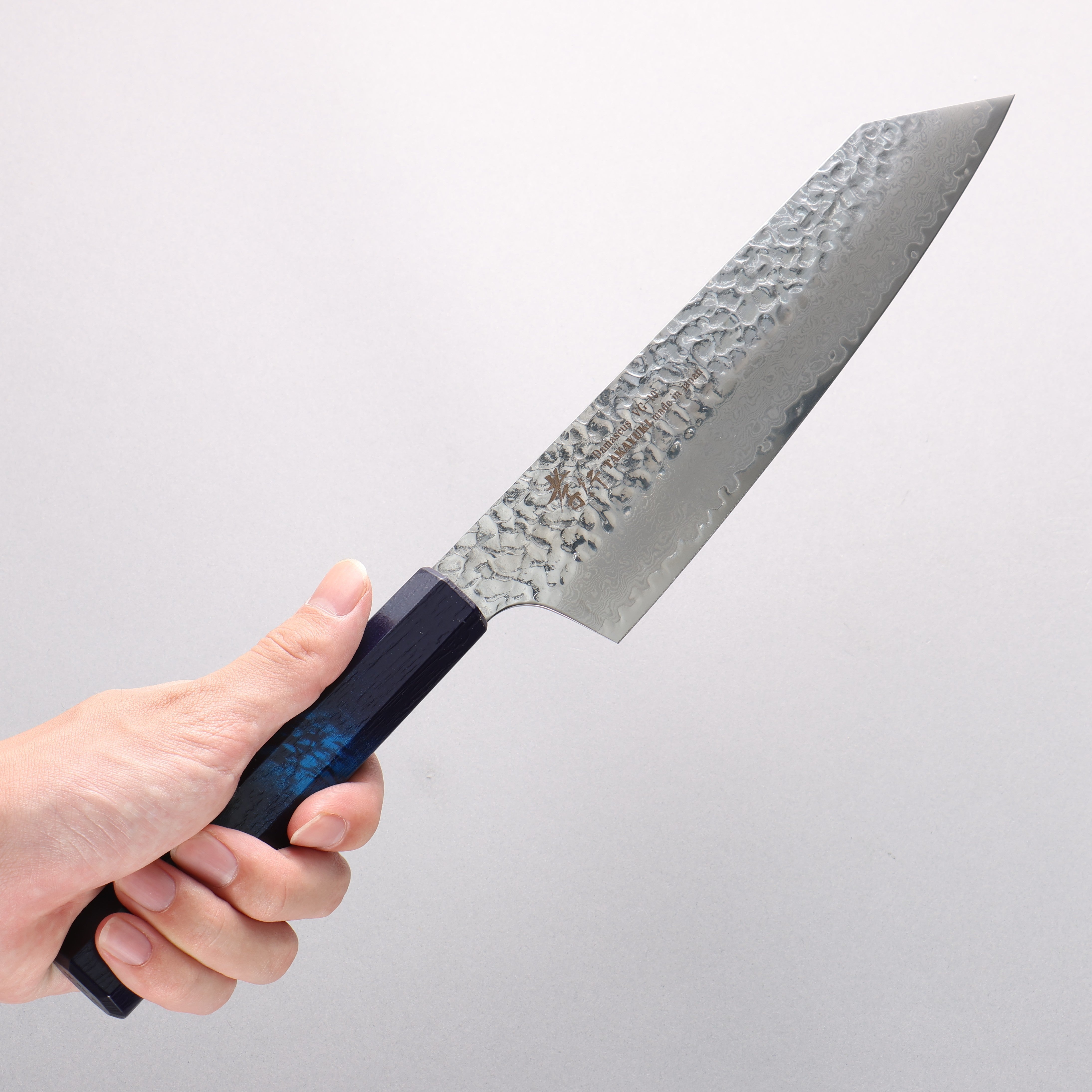 Sakai Takayuki Nanairo VG10 33 Layer Kengata Gyuto 190mm Turquoise Tortoiseshell ABS Resin Handle - Seisuke Knife