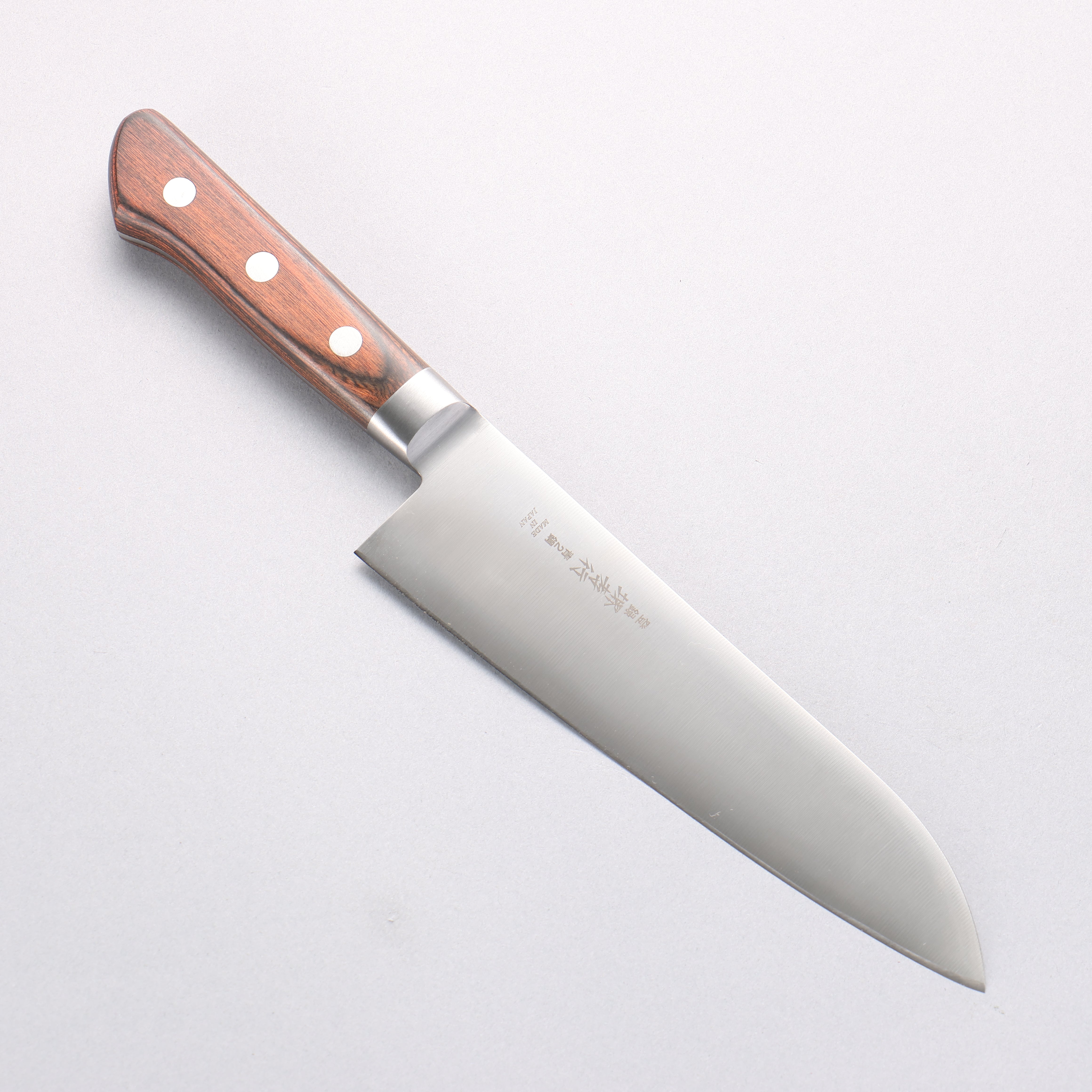 Sakai Takayuki Honyaki Blue Steel No.2 Japanese Chef's Santoku Knife 180mm - Seisuke Knife